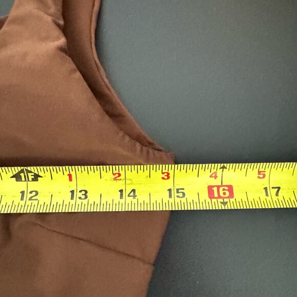 Popilush The Shapewear Jumpsuit Seamless Square Neck One Piece Brown Size Large - Picture 6 of 6